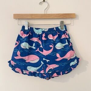 KELLYS KIDS NWOT Ocean Theme Whale Print Poplin Ruffle Shorts